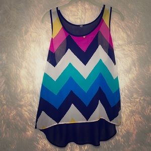 ❄️SALE❄️ Sheer zigzag tank top